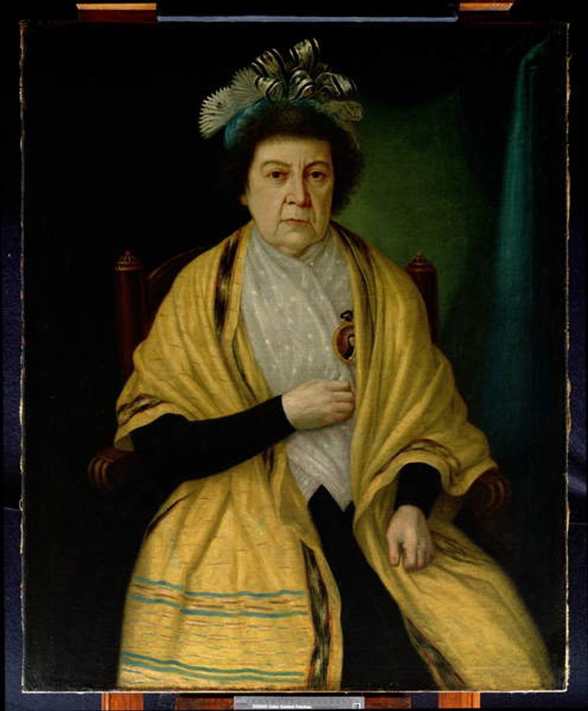 Detail of Portrait of an Old Woman by Spanish School