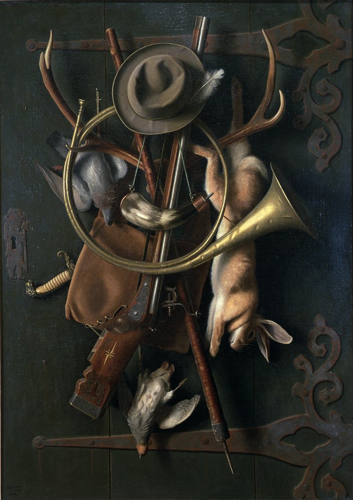 Detail of After the Hunt 1884 by William Michael Harnett