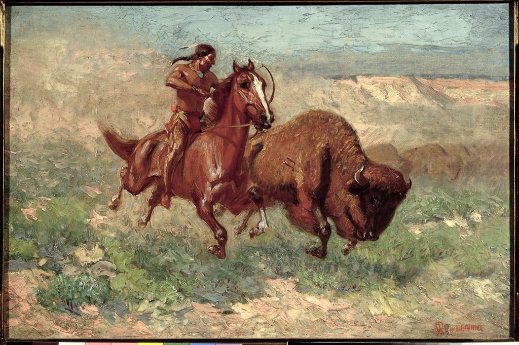 Detail of A Young Arapaho by Edwin Willard Deming