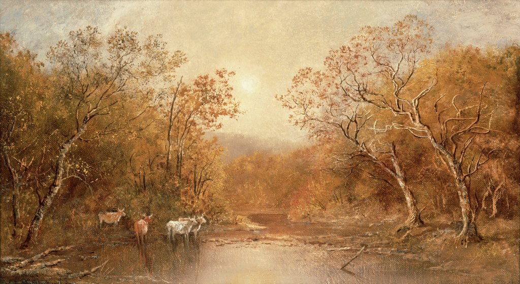 Detail of Landscape with Cows by Ralph Albert Blakelock