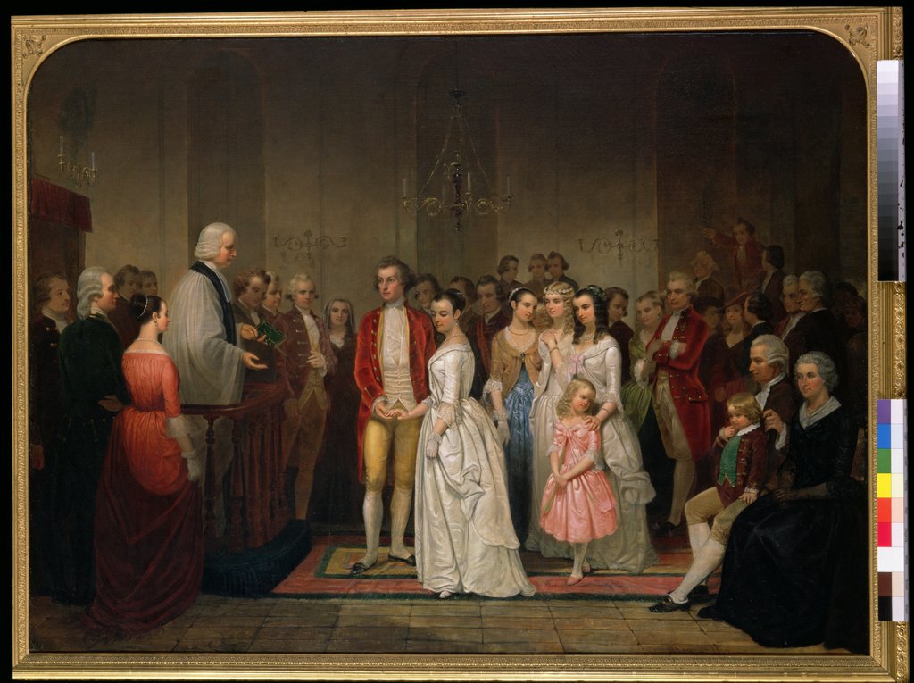 Detail of The Marriage of Washington, 1849 by Junius Brutus Stearns