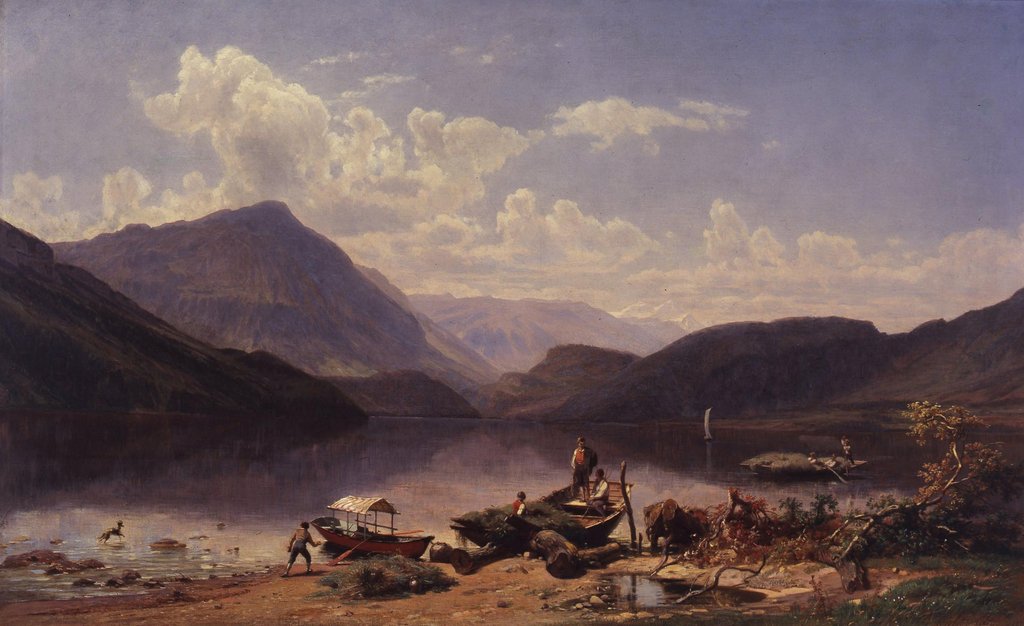 Detail of Landscape Near Rome, 1858 by Thomas Worthington Whittredge