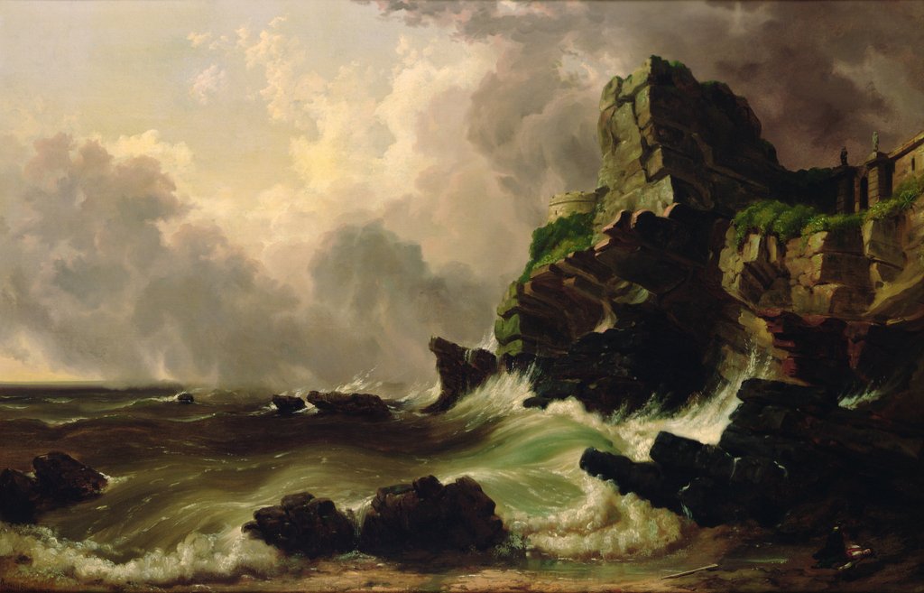 Detail of Seascape, 1867 by Russell William Thompson Smith