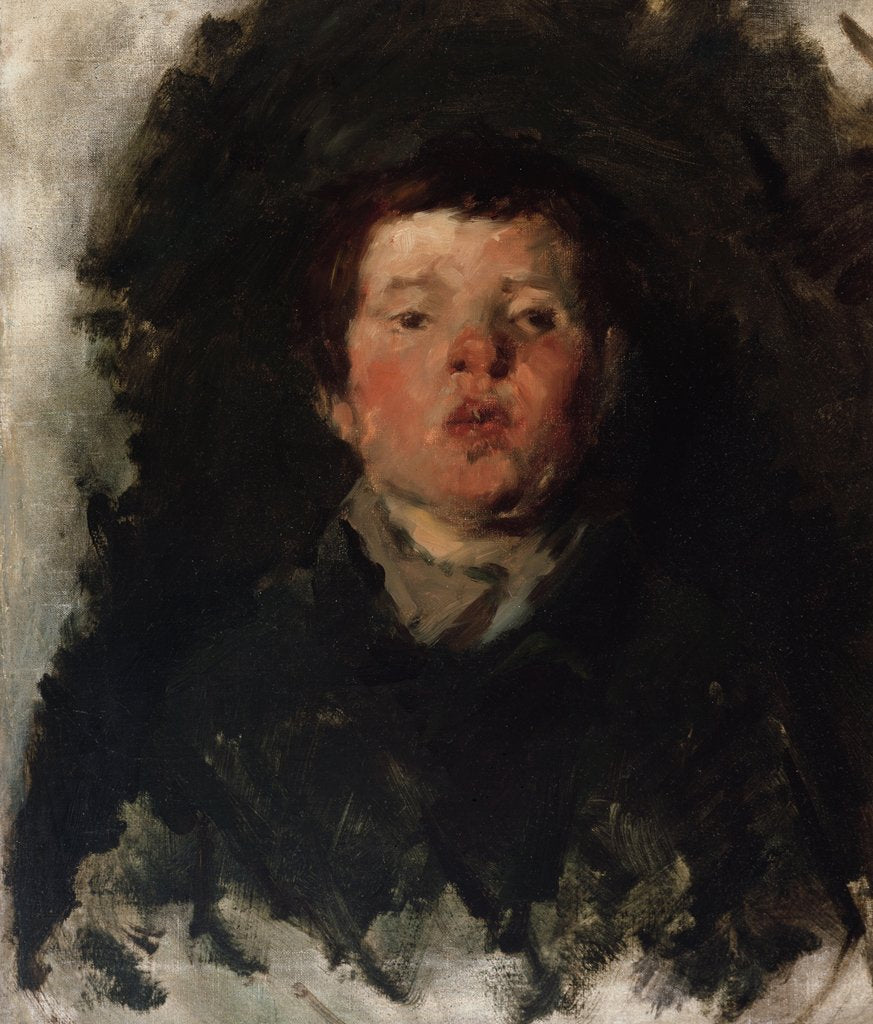 Detail of Portrait of a Boy, 1872 by Frank Duveneck