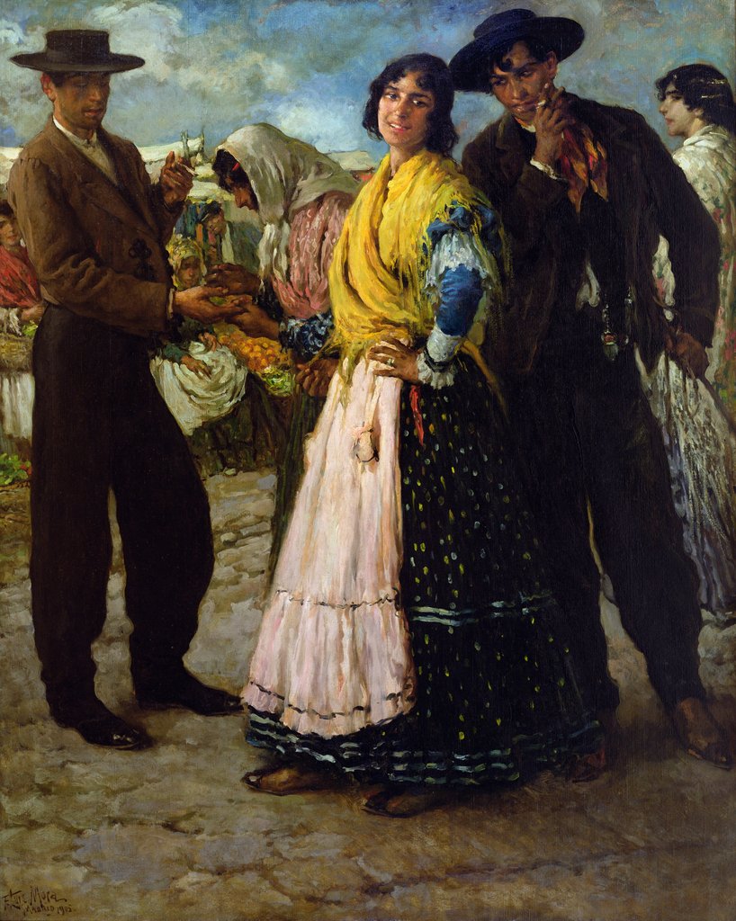 Detail of The Fortune Teller, 1905 by Francis Luis Mora