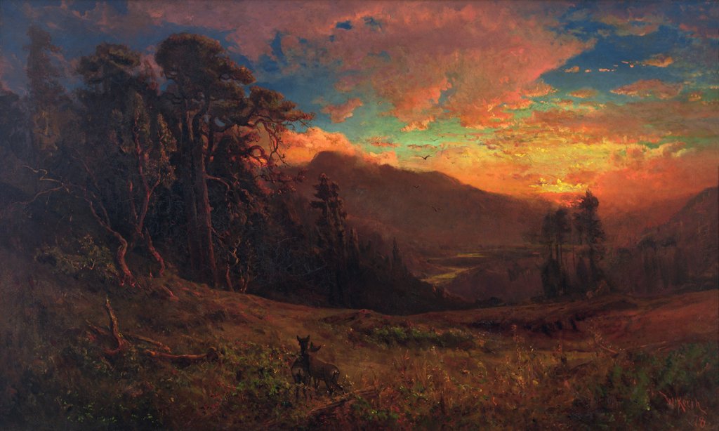 Detail of An Autumnal Sunset on the Russian River, 1878 by William Keith