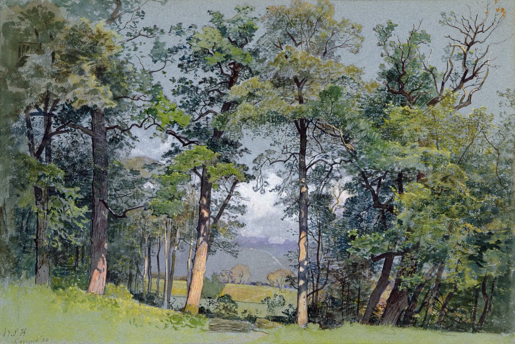 Detail of Coppet, Lake Geneva, 1880 by William Stanley Haseltine