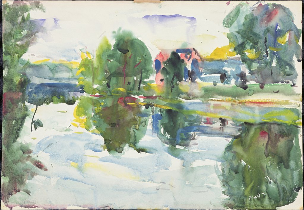 Detail of Reflections, Sunny Morning, New Hampshire by Charles Webster Hawthorne