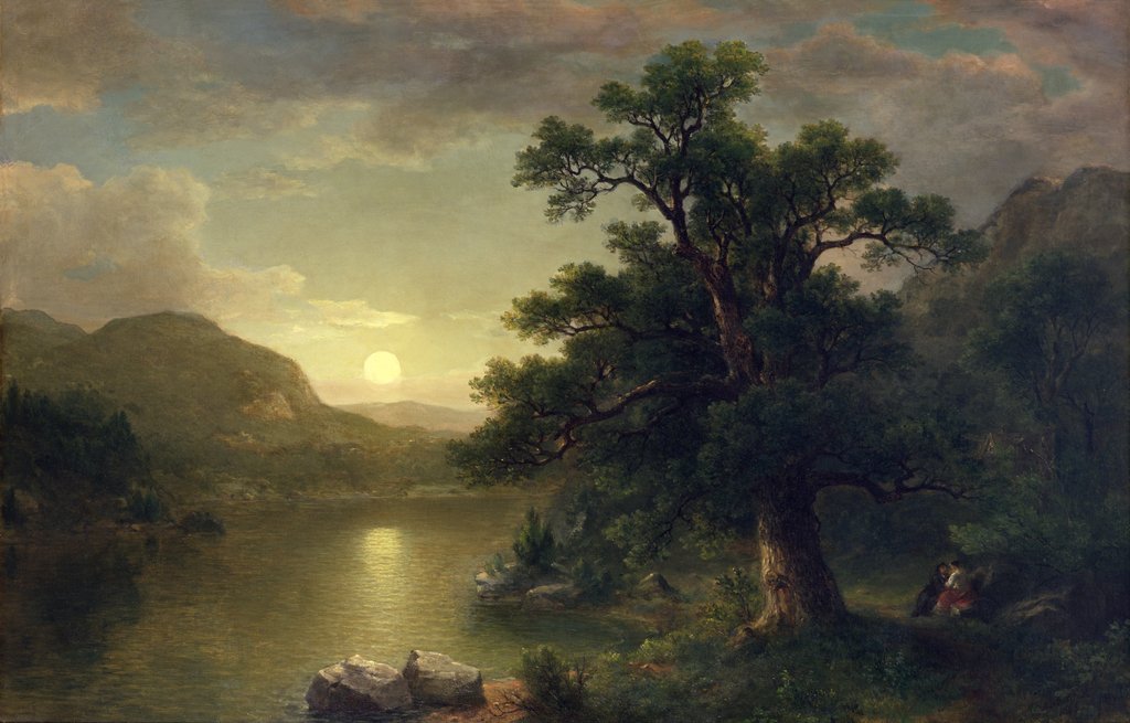 Detail of The Trysting Tree, 1868 by Asher Brown Durand