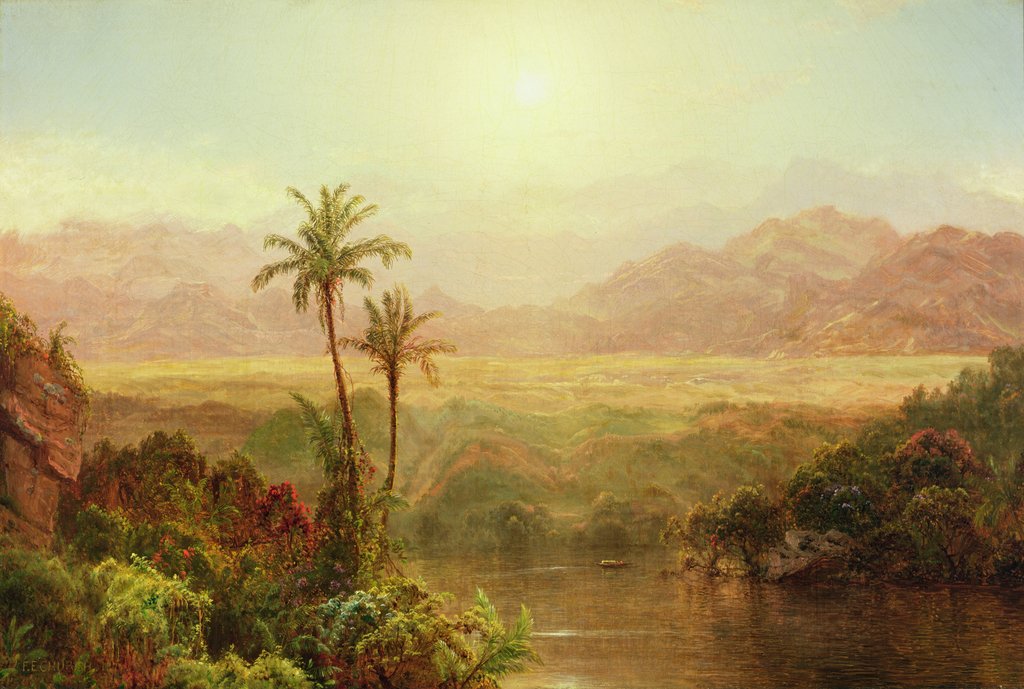 Detail of In the Andes, 1878 by Frederic Edwin Church