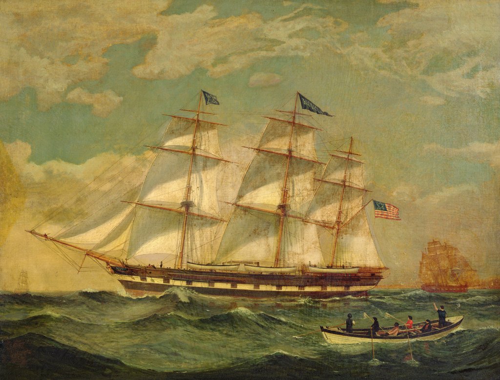 Detail of Ship Houqua, 1841 by Thomas Birch