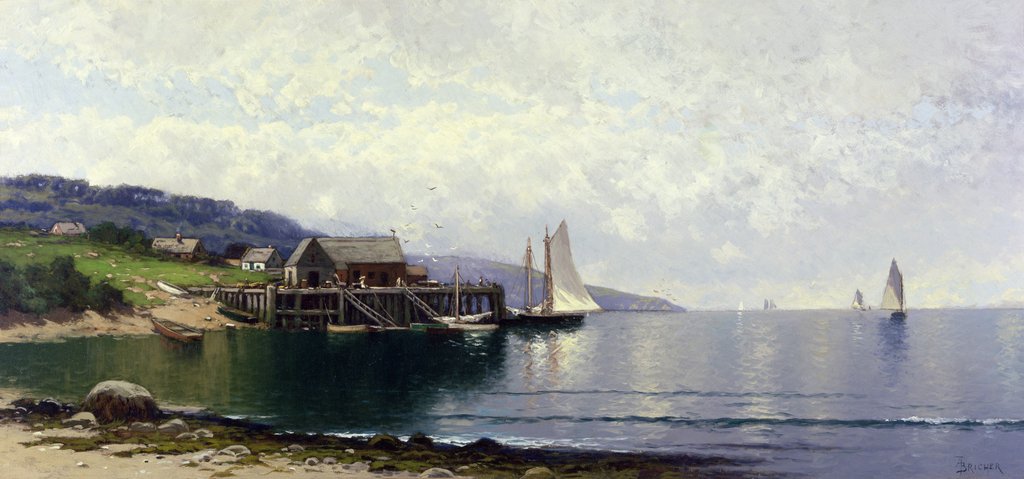 Detail of The Landing, Bailey Island, Maine, c.1907 by Alfred Thompson Bricher