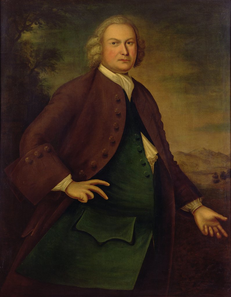 Detail of Portrait of Mr Daniel Rea, c.1757 by Joseph Badger