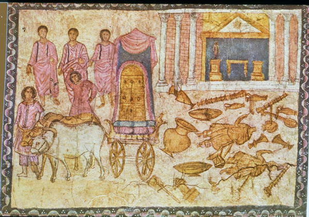 Detail of The Ark of the Covenant in the land of the Philistines by Jewish School