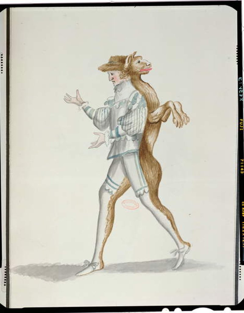 Detail of Werewolf costume for the 'Ballet de la Nuit' by French School