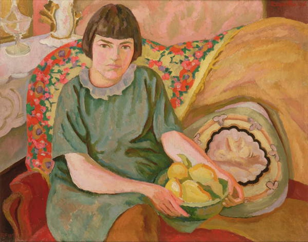 Detail of Portrait of Zoum van den Eeckhoudt, 1915 by Roger Eliot Fry