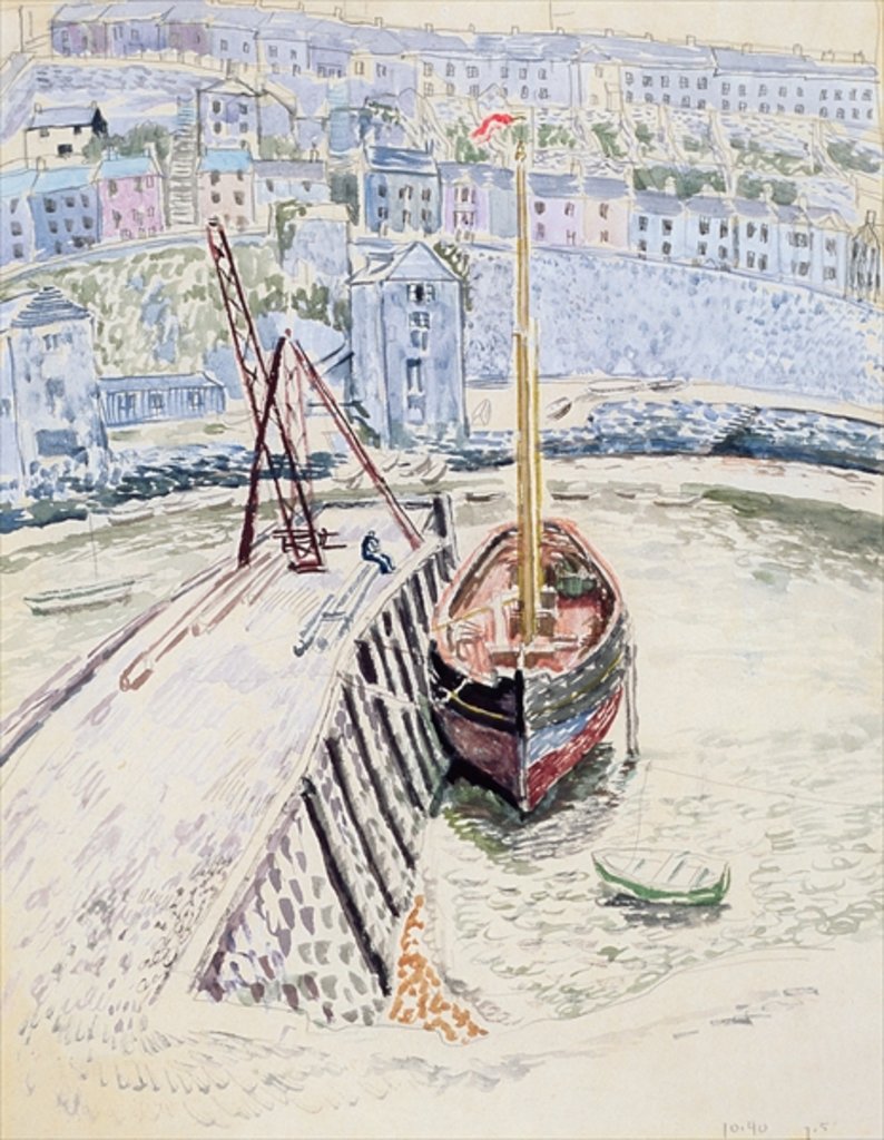 Detail of The 'Sans Pareil' in Brixham Harbour, c.1931 by Dora Carrington