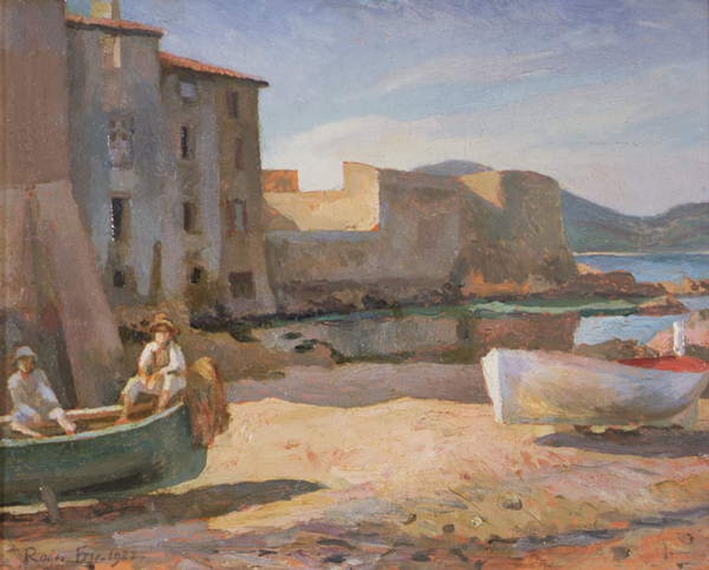 Detail of Le Petit Port, St Tropez, 1922 by Roger Eliot Fry