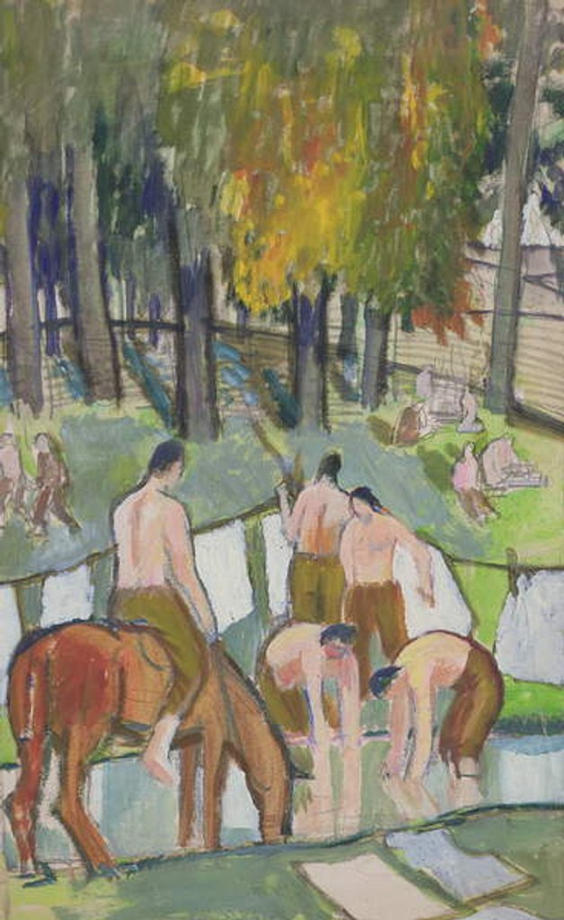 Detail of Soldiers at a Stream, 1920 by Dora Carrington