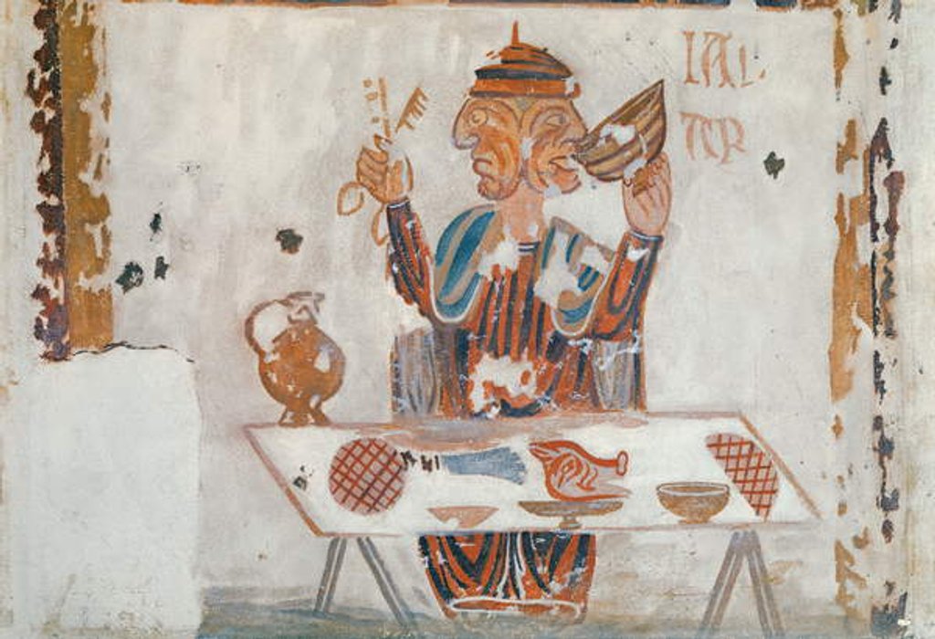 Detail of Copy of a medieval original depicting January by (after) French School