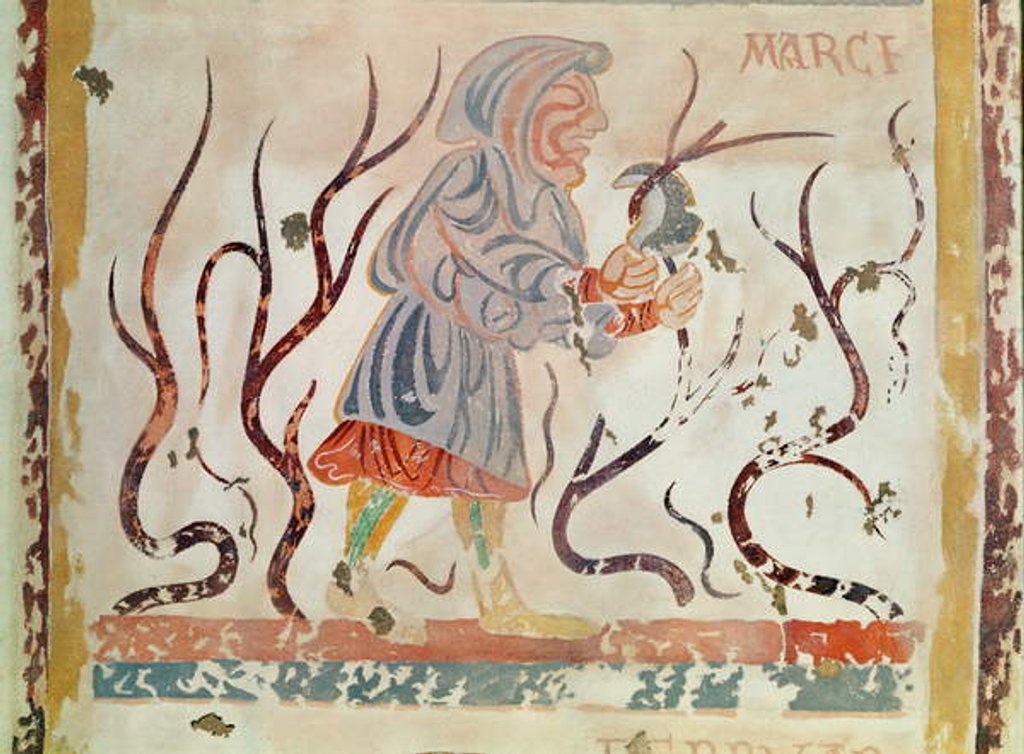 Detail of Copy of a medieval original depicting March by French School
