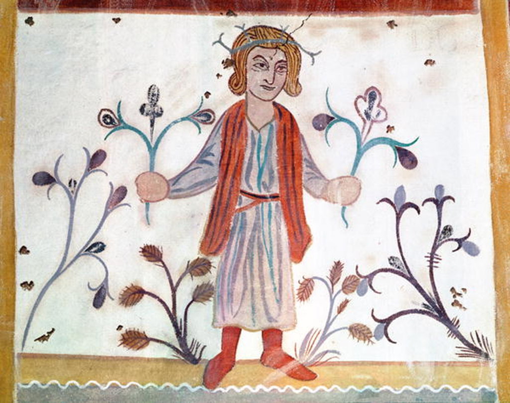 Detail of Copy of a medieval original depicting April by French School