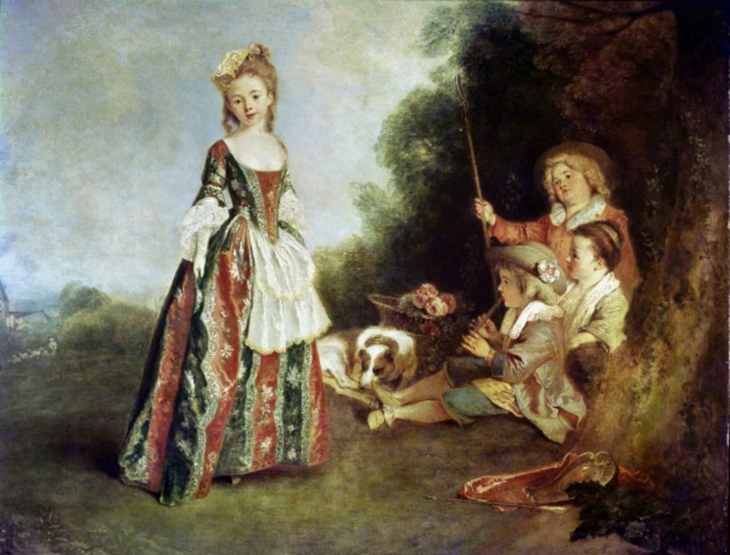 Detail of The Dance, or Iris, 1719-20 by Jean Antoine Watteau