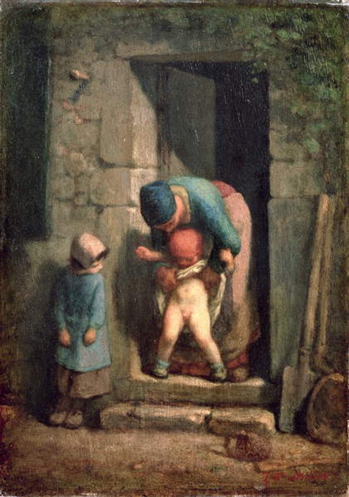 Detail of Maternal Care, 1855-57 by Jean-Francois Millet