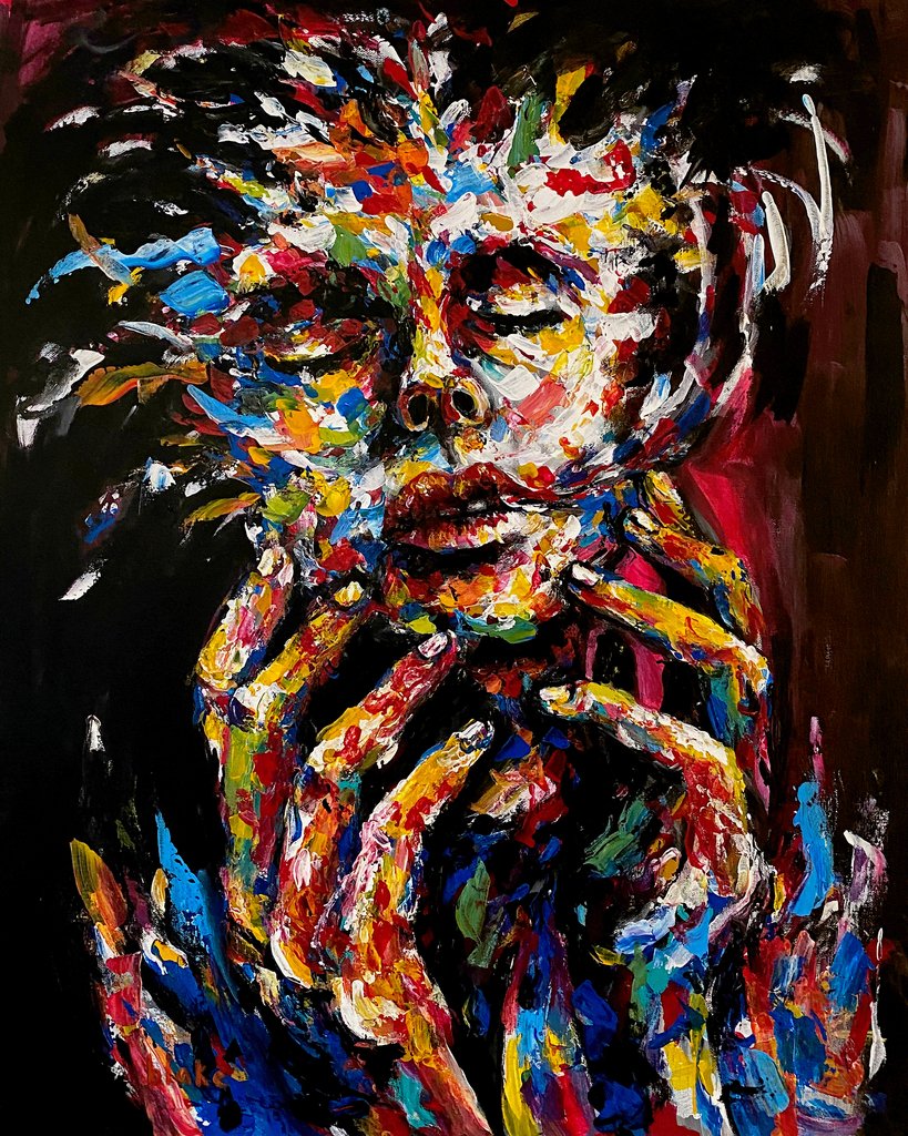 Detail of Between A Laugh And A Tear, c.2021 by Blake Munch