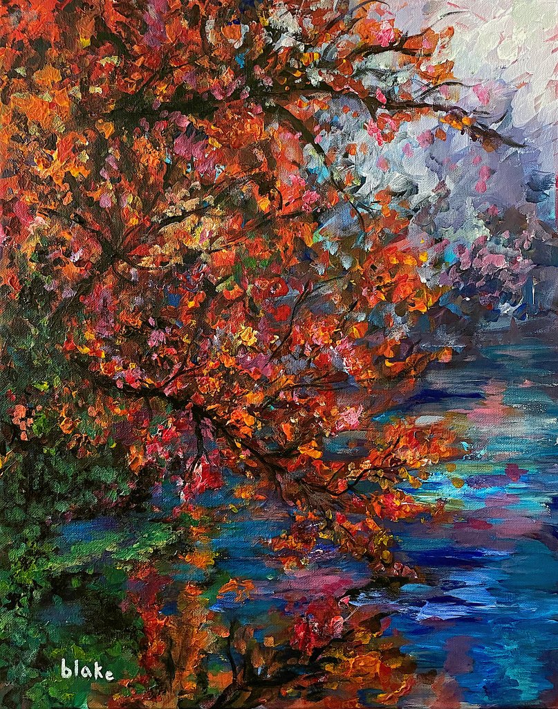 Detail of Autumn River, c.2021 by Blake Munch