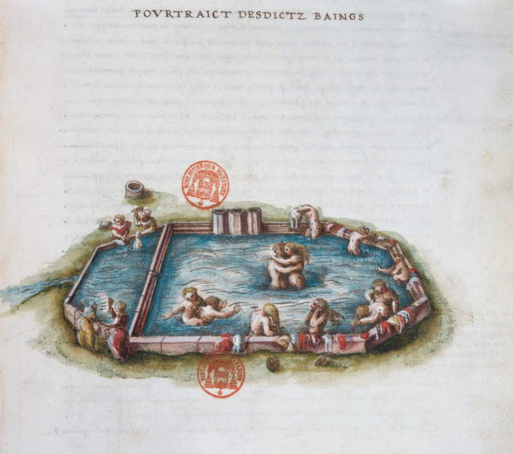 Detail of The Baths of Bourbon l'Archambaut, Auvergne by French School