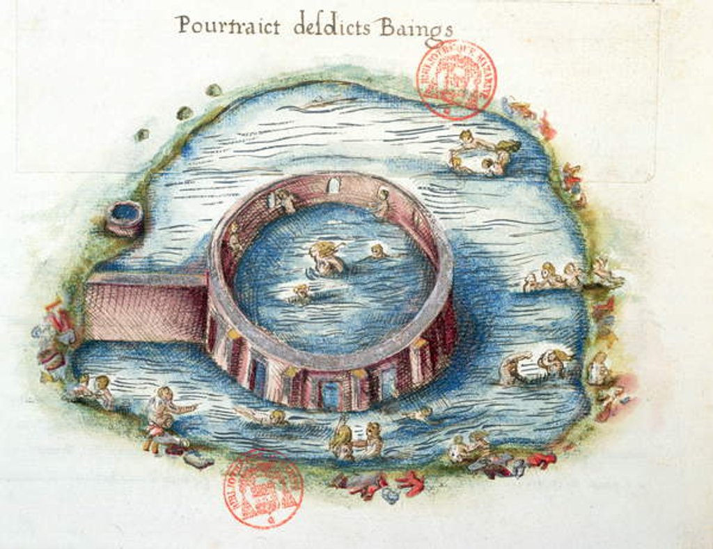Detail of The Baths of Bourbon-Lancy by French School