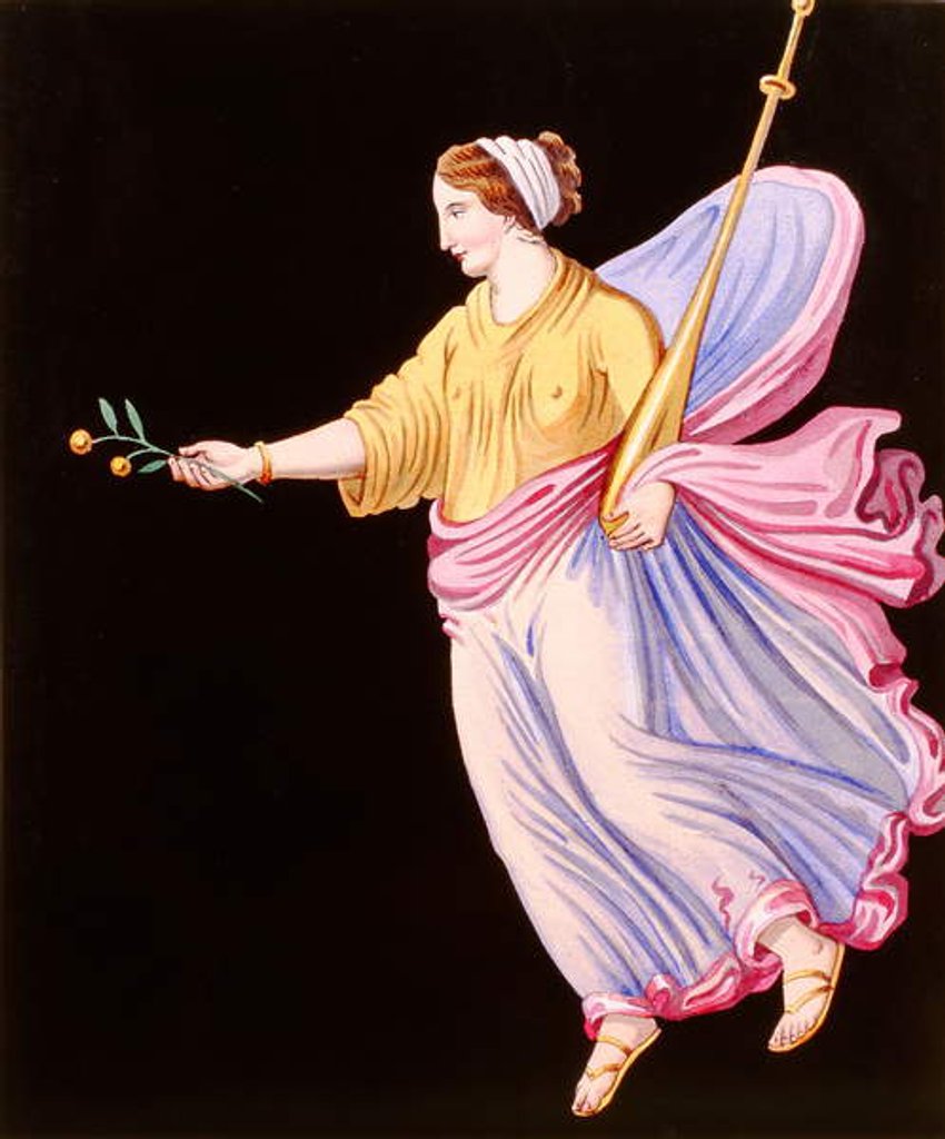 Detail of Woman holding an olive branch by French School