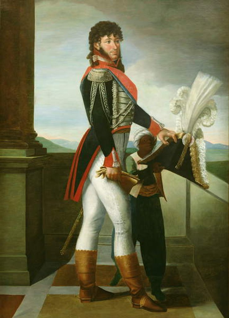 Detail of Joachim Murat wearing the uniform of a Colonel of the Guard, 1813 by Joseph Dionysius