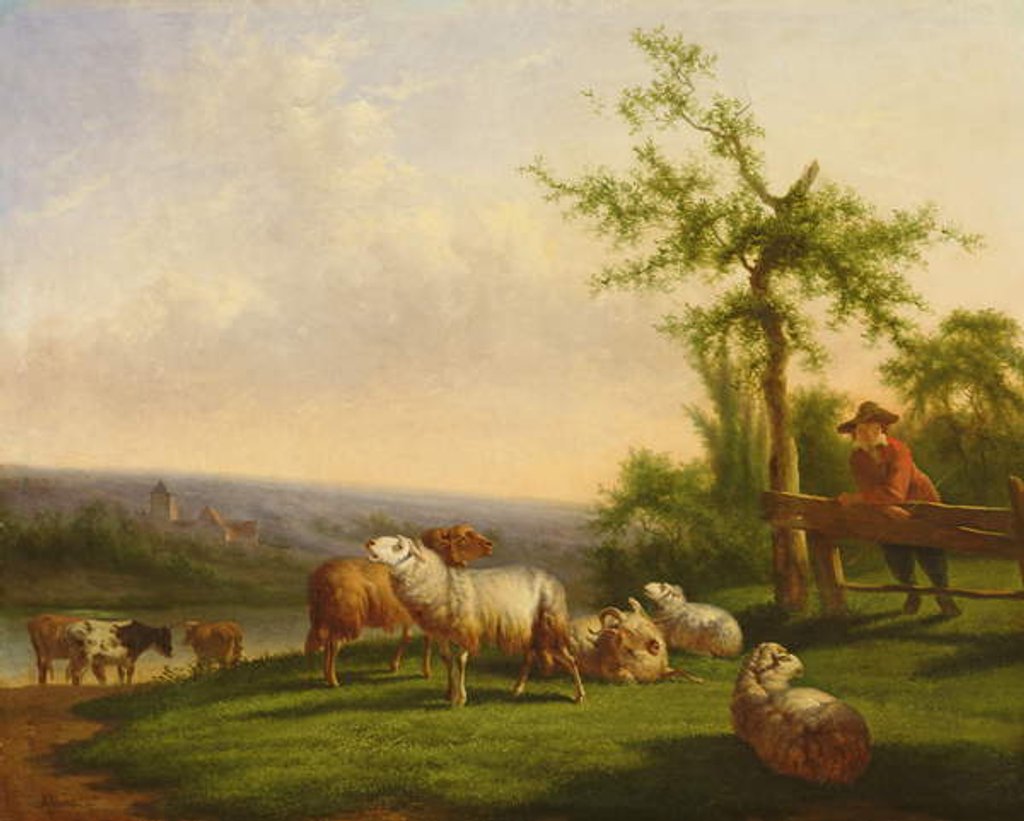 Detail of Pastoral Landscape with a Herd by Balthasar Paul Ommeganck