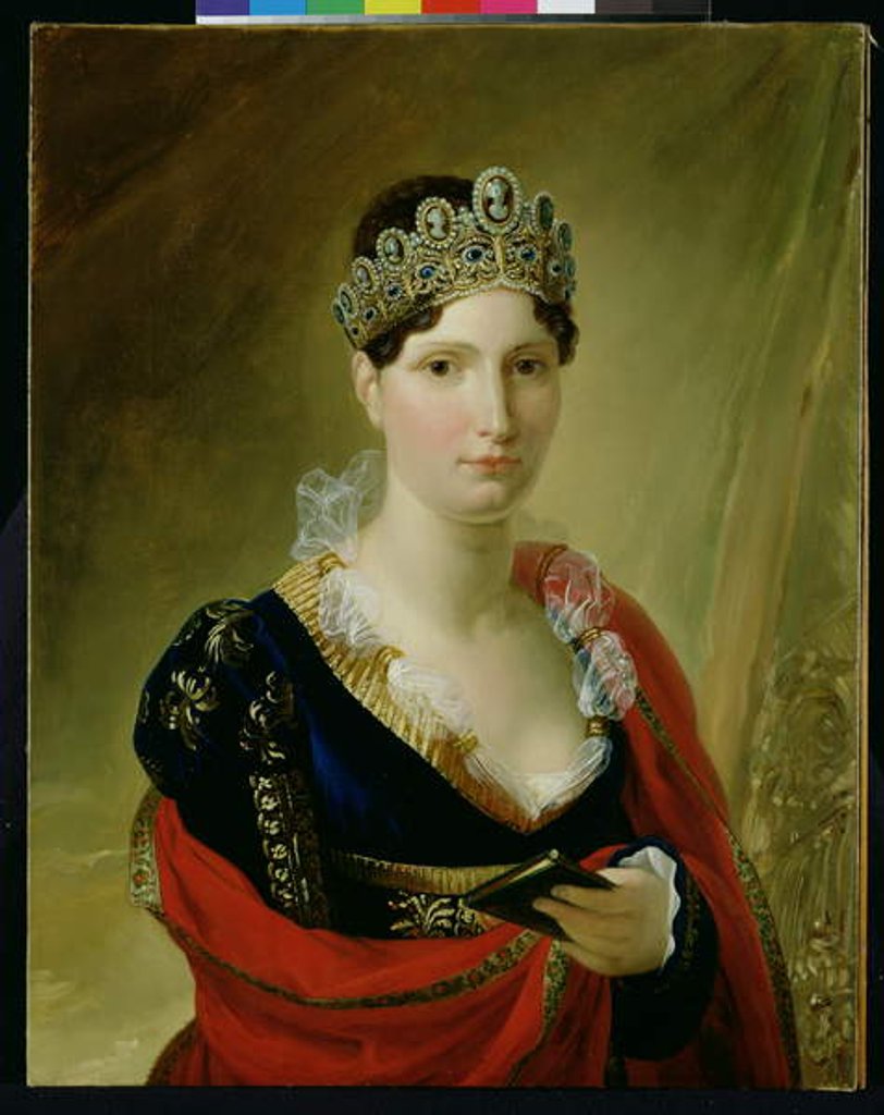 Detail of Portrait of Elisa Baciocchi c.1812 by Joseph Franque