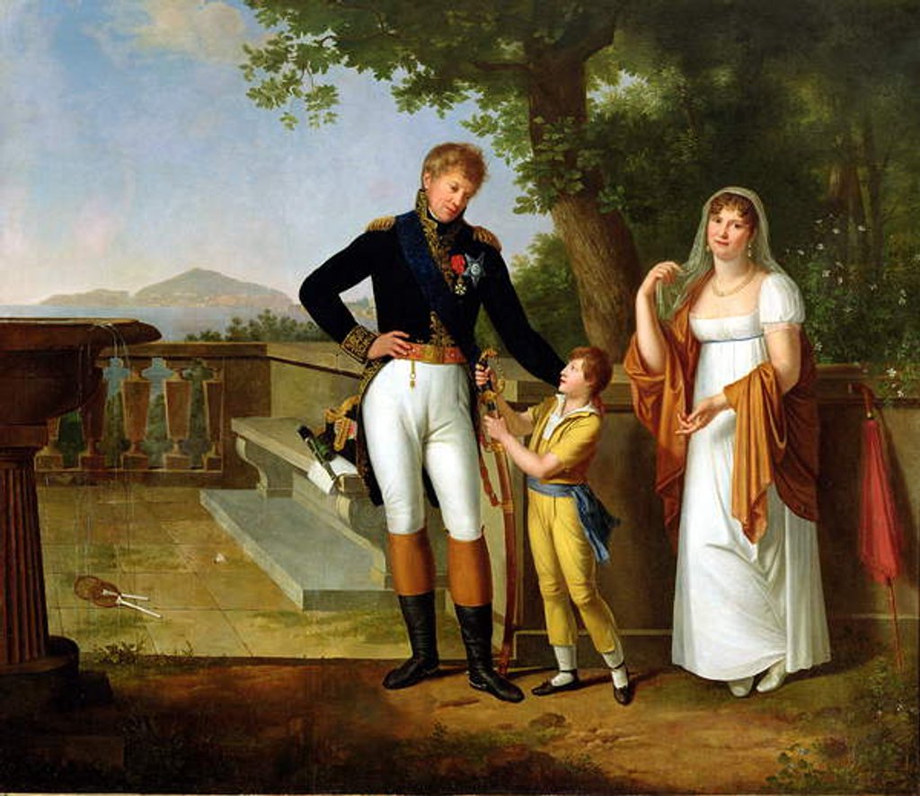 Detail of General Rossetti Commandant of Naples and his Family, c.1813 by Guillaume Descamps