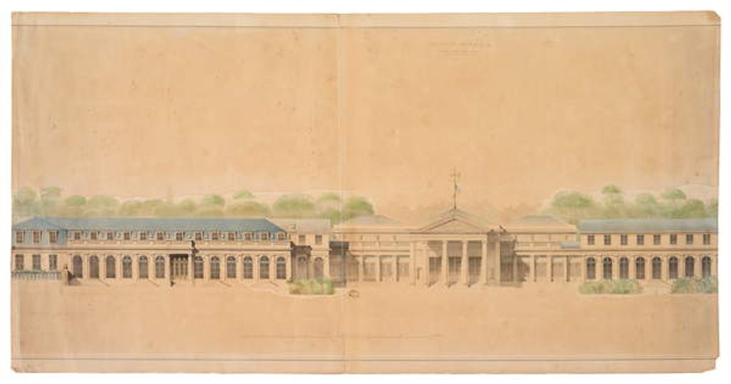 Detail of Facade of Chateau de Neuilly by French School