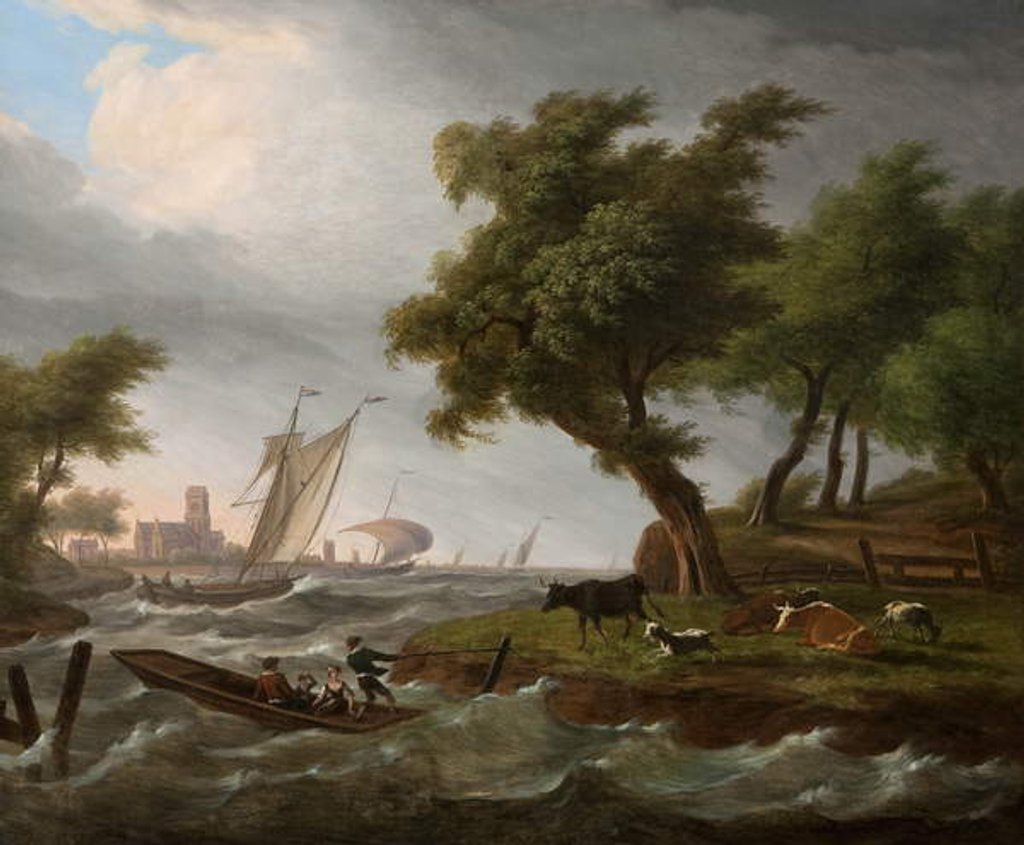 Detail of Dutch landscape by Frans Swagers