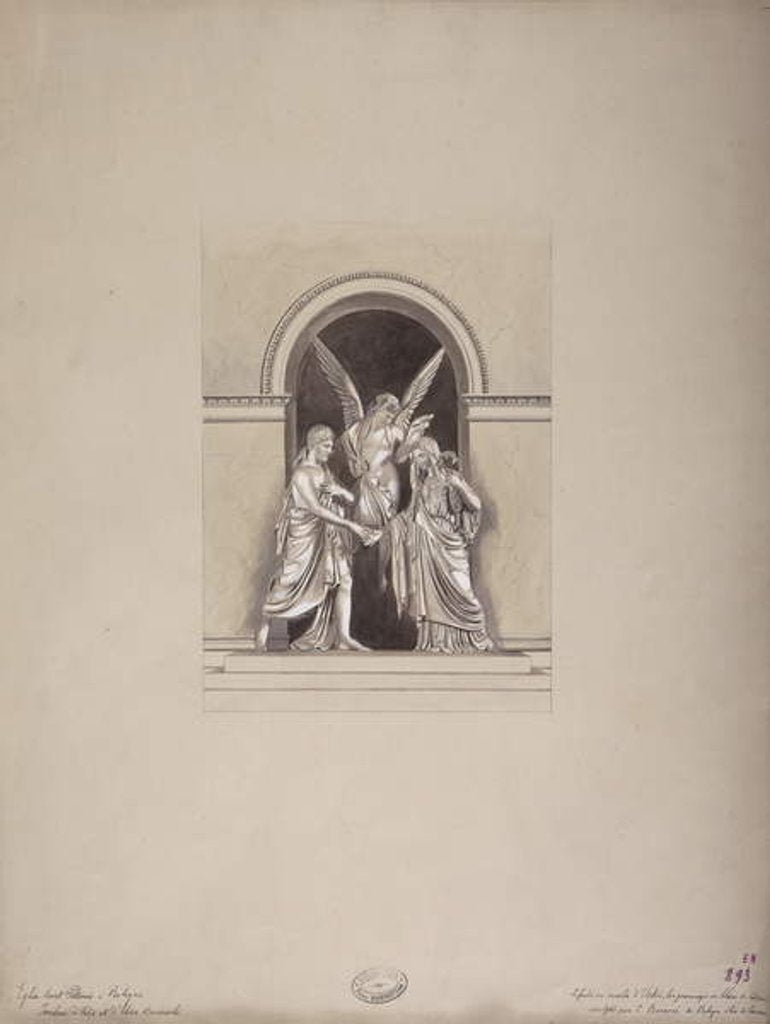 Detail of Tomb of Felix and Elisa Baciocchi, San Petronio Basilica, Bologna, c.1900-20 by French School