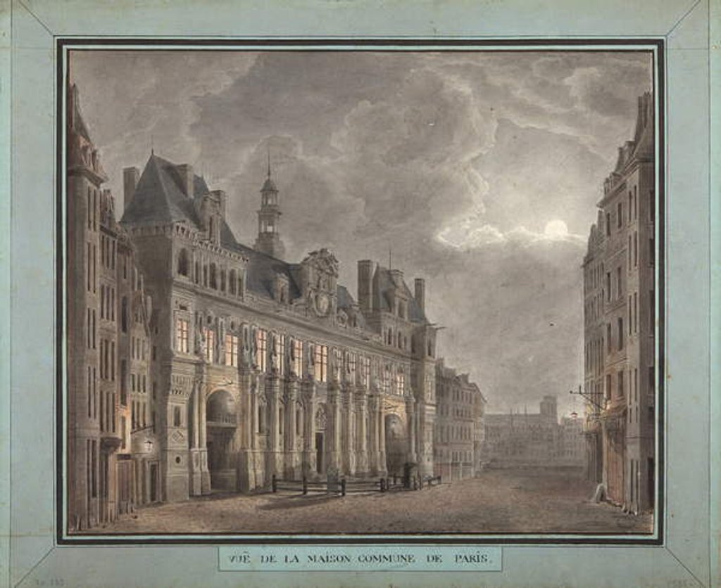 Detail of View of the Maison Commune of Paris, between 1790-95 by French School