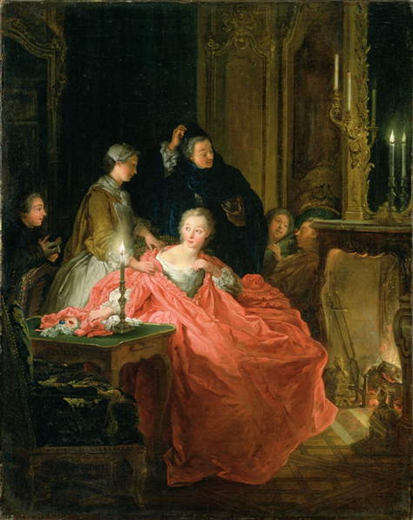 Detail of Apres le Bal, 1735 by Jean Francois de Troy