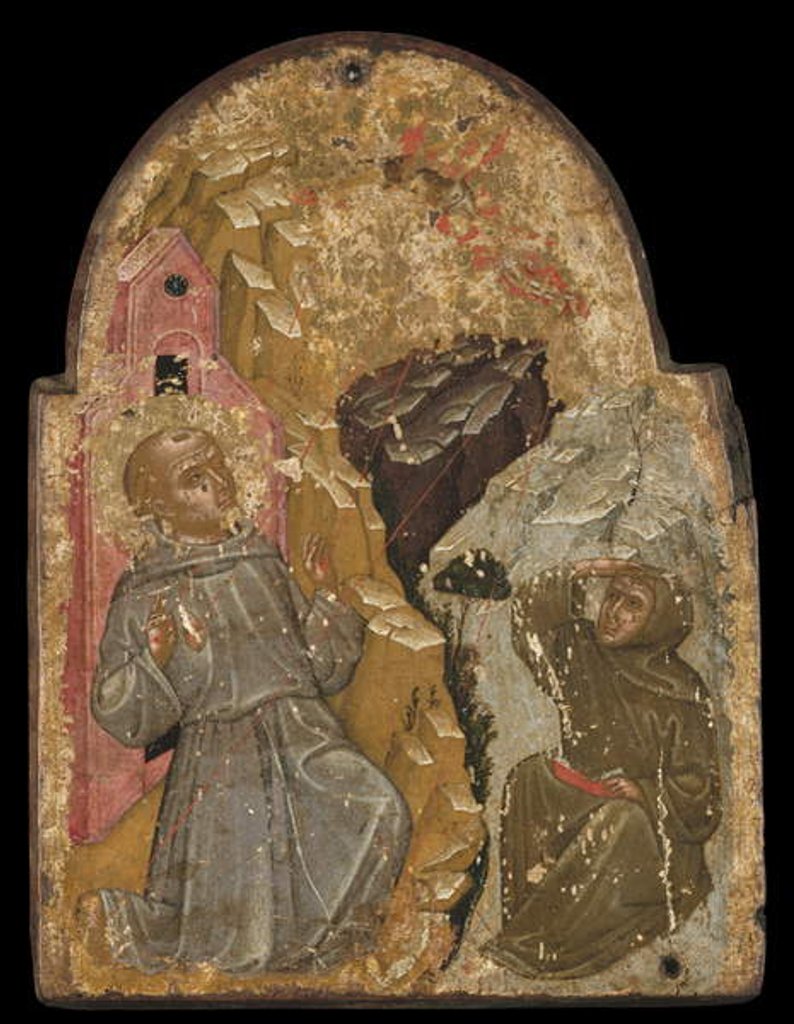 Detail of Icon of St Francis Receiving the Stigmata by Greek School