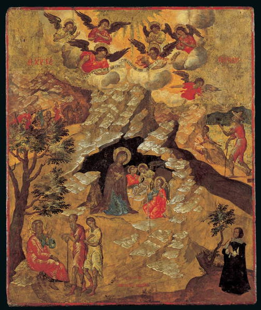 Detail of The Nativity, 1658 by Ilias Moskos