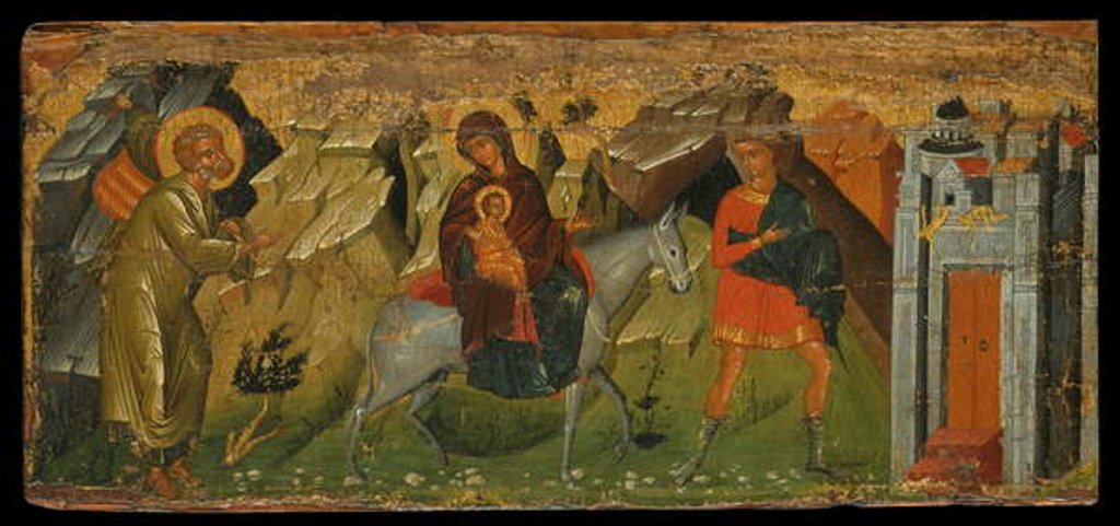 Detail of The Flight into Egypt by School Cretan
