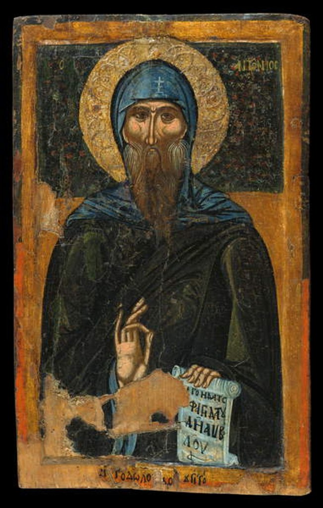 Detail of Icon of St. Anthony by School Macedonian