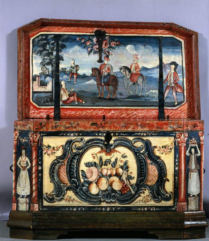 Detail of Chest, from Mytilini, Lesbos, late 18th century by Greek School