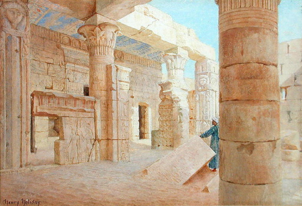 Detail of Temple of Philae by Henry Holiday