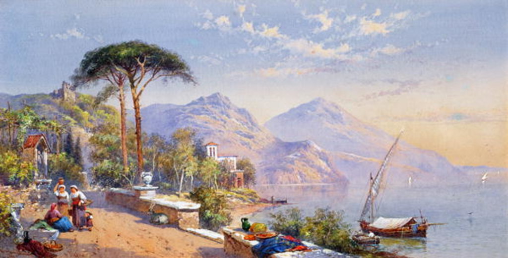 Detail of Near Naples, 1883 by Charles Rowbotham