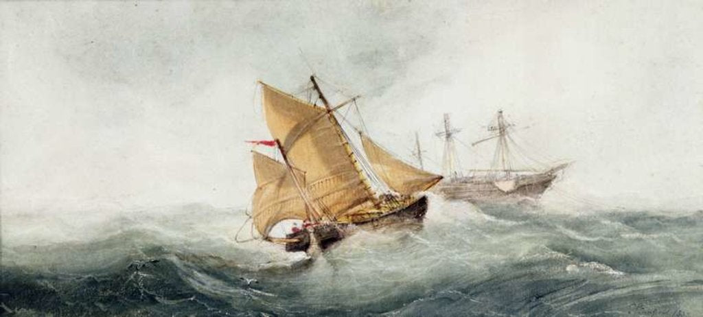Detail of Approaching the Wreck, 1837 by William Clarkson Stanfield